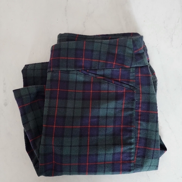 croft & barrow Pants - Croft & Barrow Plaid Pants Green Red Navy Christmas Holiday 10